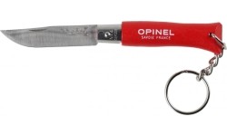 Opinel Colorama 04 inox grab red keychain knife