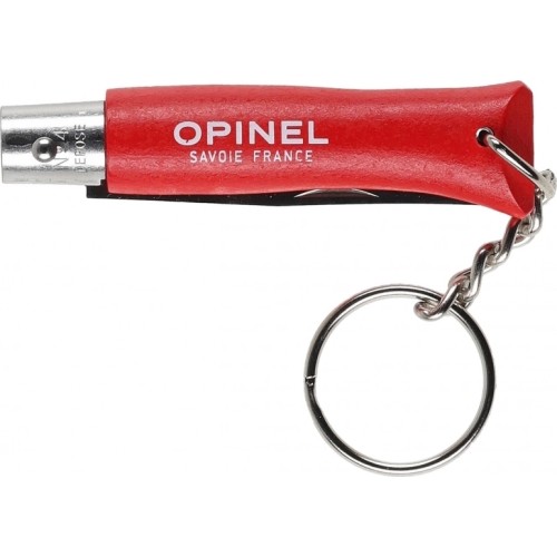 Opinel Colorama 04 inox grab red keychain knife