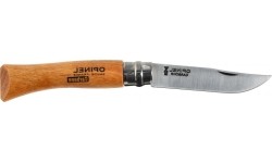 Opinel 7 carbon beech knife in blister