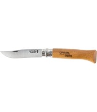 Opinel 8 carbon beech knife in blister