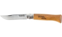 Opinel 8 carbon beech knife in blister