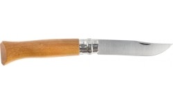 Opinel 8 carbon beech knife in blister