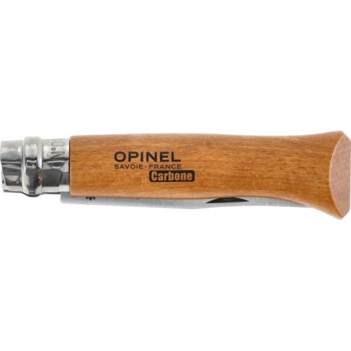 Opinel 8 carbon beech knife in blister