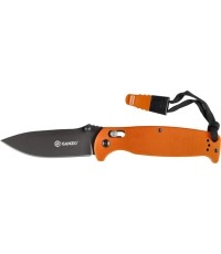 Ganzo G7413-OR-WS folding knife with whistle