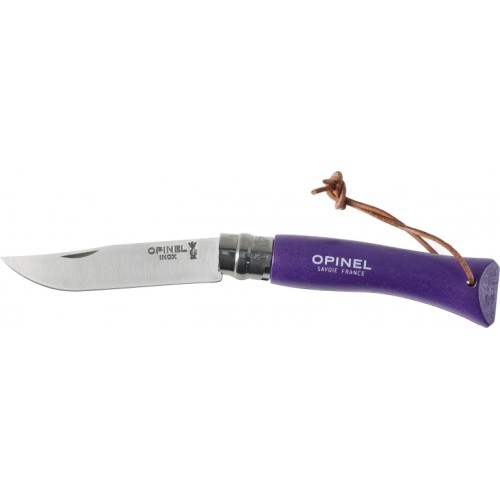 Opinel Colorama 07 inox grab fioll. knife with thong