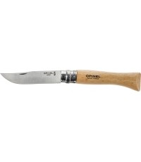 Opinel 9 inox beech knife in a blister pack