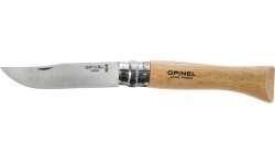 Opinel 9 inox beech knife in a blister pack