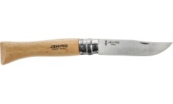 Opinel 9 inox beech knife in a blister pack