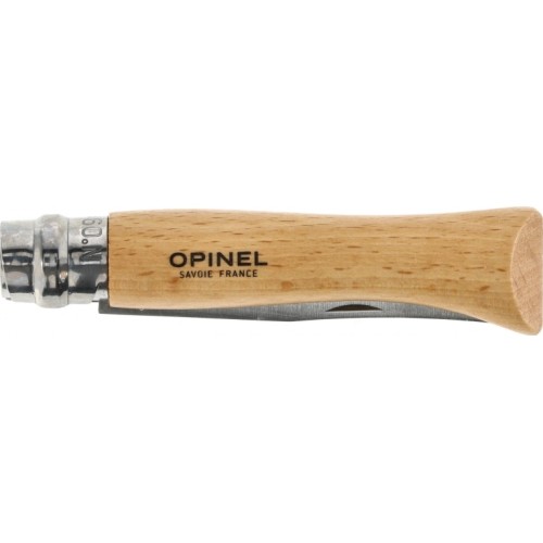 Opinel 9 inox beech knife in a blister pack