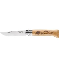 Opinel knife 8 inox oak Animal series - bear