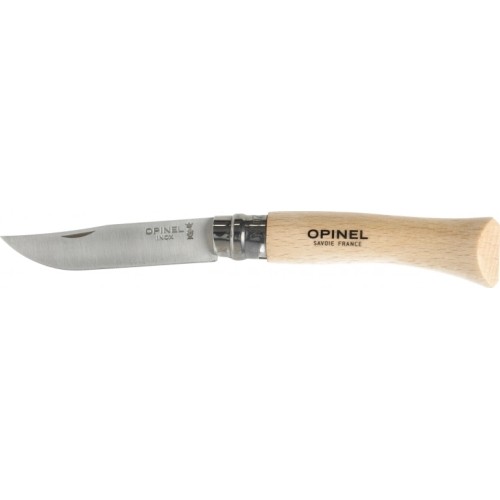 Opinel 7 inox beech knife in blister pack