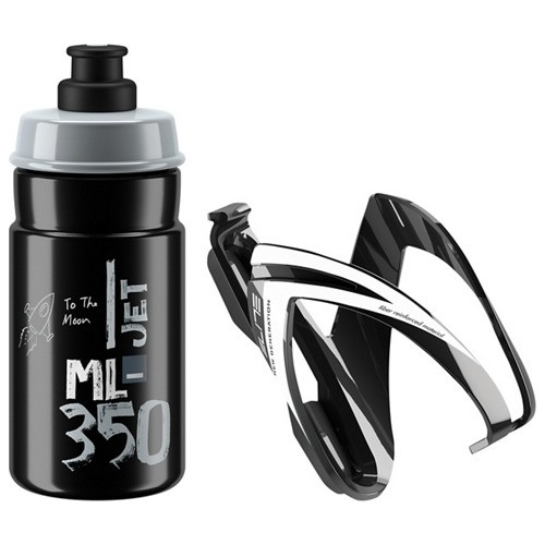 Butelka z uchwytem Elite Kit Ceo, 350 ml, czarno-szara