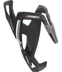 Koszyk na bidon Elite Custom Race+ czarna mata, biała grafika