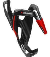 Koszyk na bidon Elite Custom Race+, błyszczący (czarny/czerwony)