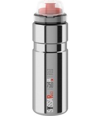 Bidon Elite Syssa Race, 750 ml, z zakrętką, stal nierdzewna (srebrny)