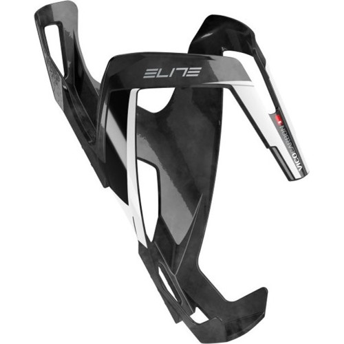 Koszyk na bidon Elite Vico Carbon Glossy (czarny/biały)