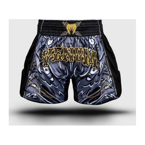 Venum Wolf Atak Muay Thai Shorts - Black/Grey