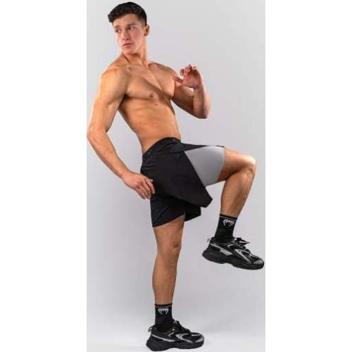 Venum Lazer Hybrid Training Shorts - Black/Grey