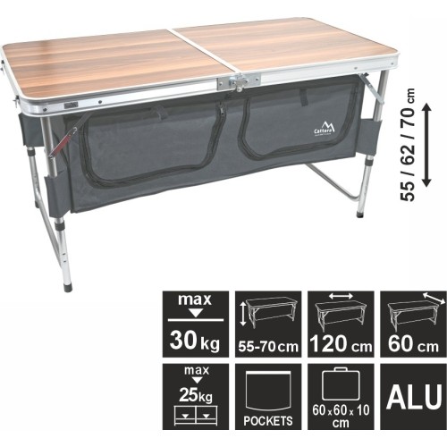 Stůl kempingový skládací BLED 60x120x70cm