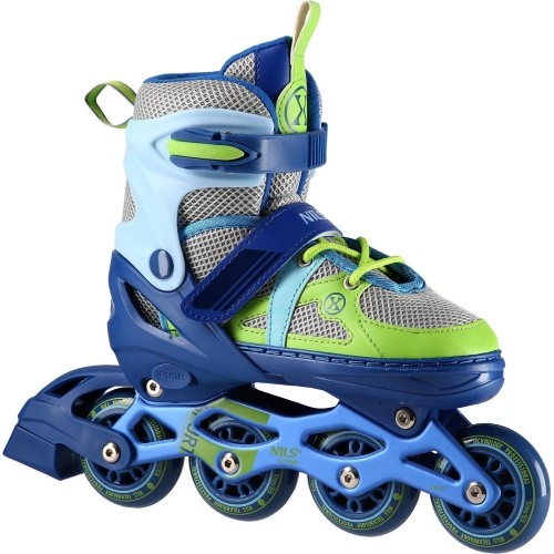 NJ1828A IN-LINE SKATES NILS EXTREME - NIebieski-Zielony