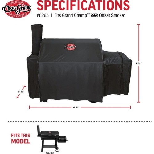 Kepsninės uždangalas Char-Griller Grand Champ