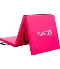 Materac gimnastyczny składany HMS Premium MGS02, 1800x600mm, Różowy