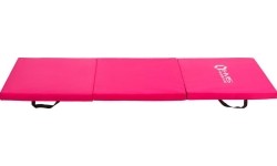 Materac gimnastyczny składany HMS Premium MGS02, 1800x600mm, Różowy