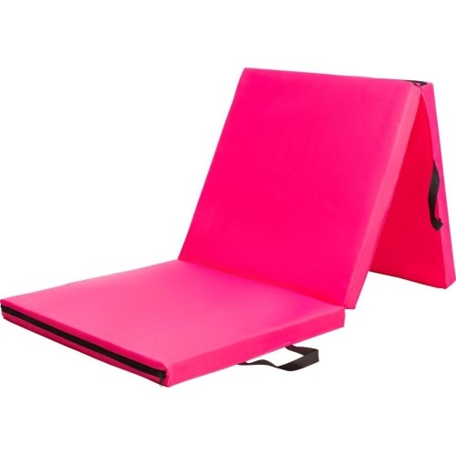 Materac gimnastyczny składany HMS Premium MGS02, 1800x600mm, Różowy