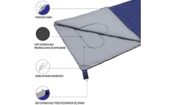 Śpiwór Nils Camp NC2002 niebiesko-szary