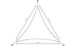 Żagiel przeciwsłoneczny daszek wodoodporny 4x4x4m ModernHome - beżowy