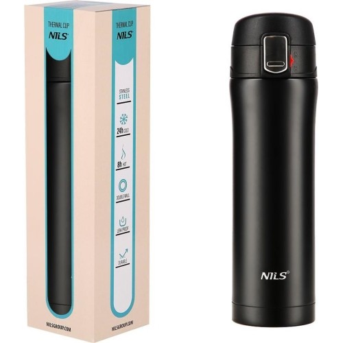 NCB10 CZARNY KUBEK TERMICZNY NILS