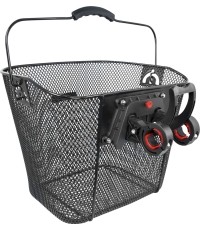 Torba przednia FORCE z systemem szybkiego mocowania 25,4-31,8 mm (metal, czarny)