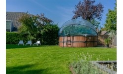 Basen EXIT Wood ø450 x 122 cm z zadaszeniem i pompą z filtrem piaskowym