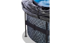 Basen EXIT Stone ø450 x 122 cm z zadaszeniem i pompą z filtrem piaskowym