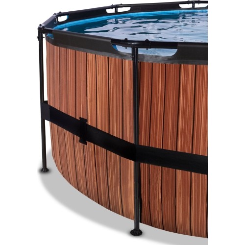 Basen EXIT Wood ø450 x 122 cm z pompą i filtrem piaskowym