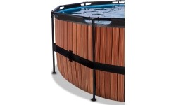 Basen EXIT Wood ø450 x 122 cm z pompą i filtrem piaskowym