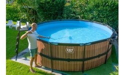 Basen EXIT Wood ø450 x 122 cm z pompą i filtrem piaskowym