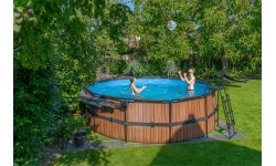 Basen EXIT Wood ø450 x 122 cm z pompą i filtrem piaskowym