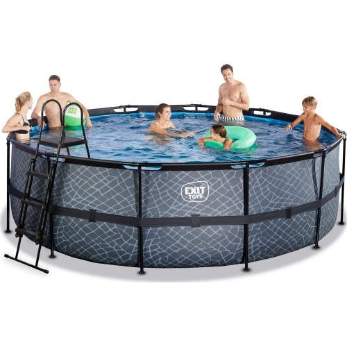 Basen EXIT Kamienny ø450 x 122 cm z pompą i filtrem piaskowym