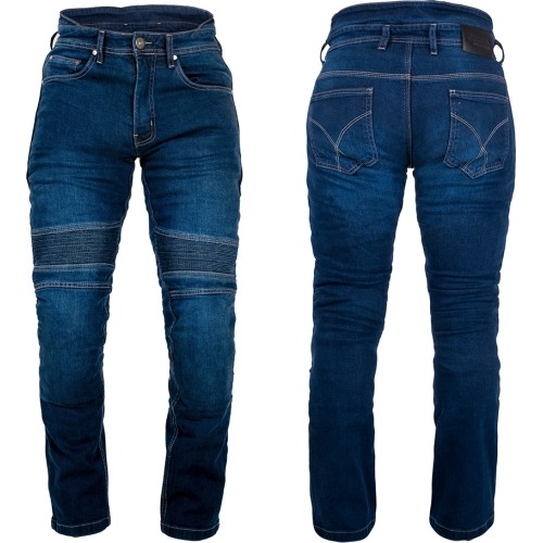 Męskie jeansy motocyklowe BOS Micas - Acid Black