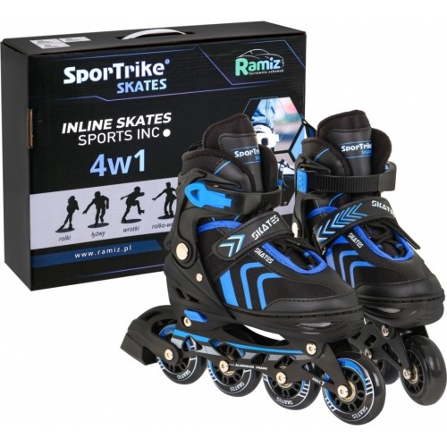 Roller skates - skates, Set 4in1 34-38 Blue