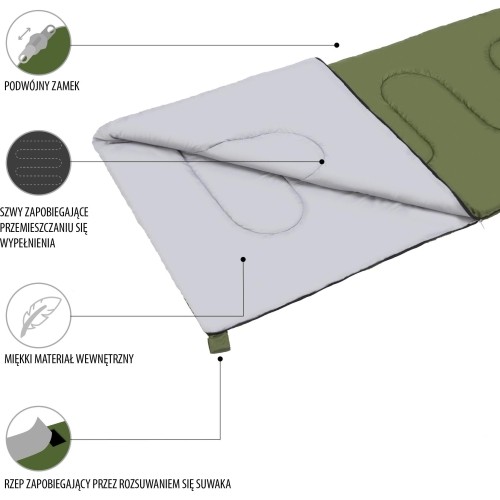 NC2002 CIEMNOZIELONY ŚPIWÓR NILS CAMP