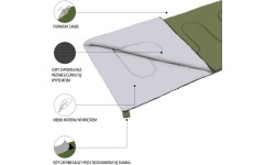 NC2002 CIEMNOZIELONY ŚPIWÓR NILS CAMP