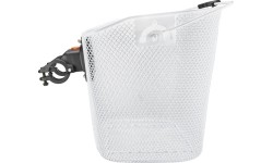 Metalowa torba na kierownicę roweru, z szybkozamykaczem, 34x25x26cm (biała)