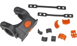 Metalowa torba na kierownicę roweru, z szybkozamykaczem, 34x25x26cm (biała)