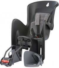 Fotelik rowerowy Polisport Bilby RS na ramie, z funkcją spania (szary)