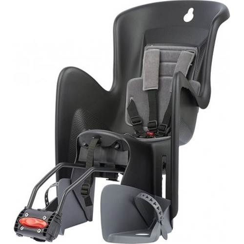 Fotelik rowerowy Polisport Bilby RS na ramie, z funkcją spania (szary)