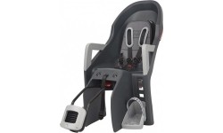 Fotelik rowerowy Polisport Guppy Maxi +RS, na ramie, z funkcją spania (szary)