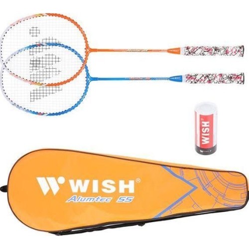 Zestaw rakietek do badmintona Wish Alumtec 55K + 3 lotki