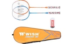 Zestaw rakietek do badmintona Wish Alumtec 55K + 3 lotki